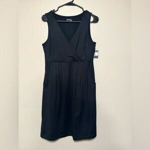 NWT Eddie Bauer Classic Black Midi Dress